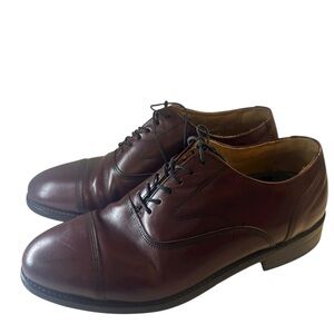 Hanover Master Flex VTG brown leather cap-toe oxford classy dress shoes Size 7.5